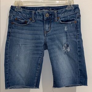 American Eagle stretch denim shorts size 2